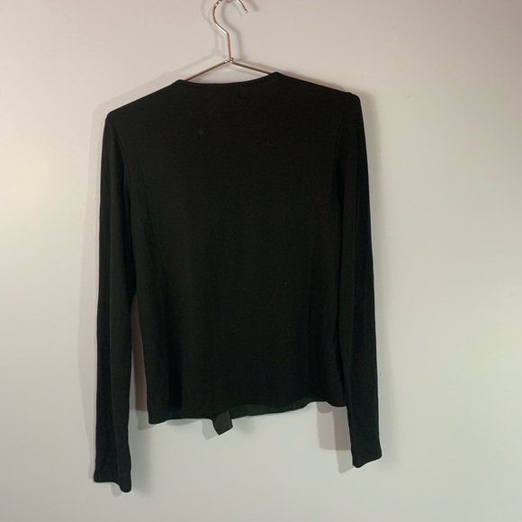 Michael Stars black Leather Contrast Moto Jacket - Picture 7 of 8